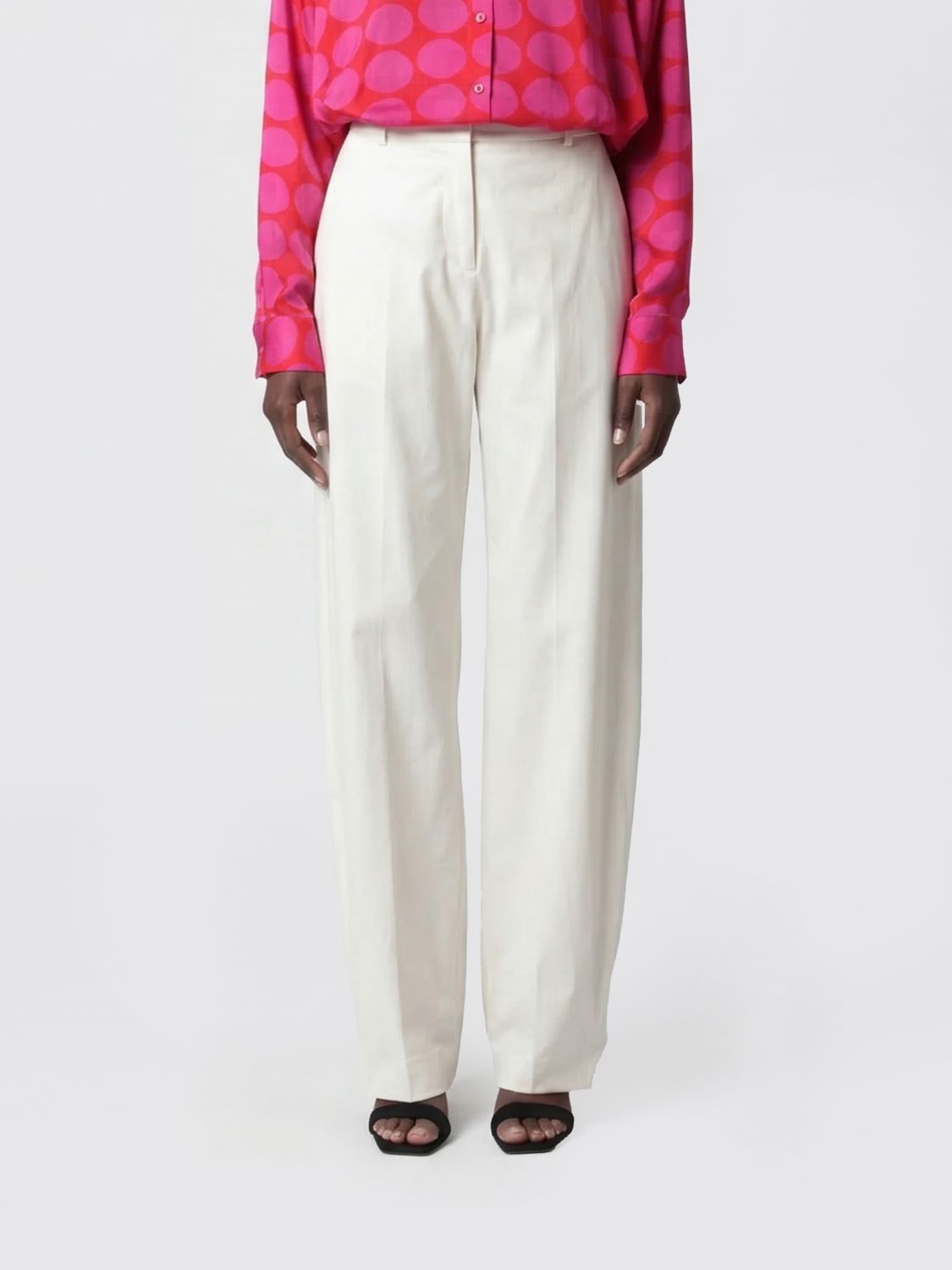 Thelatest Dina Stretch Cotton Baggy Trousers