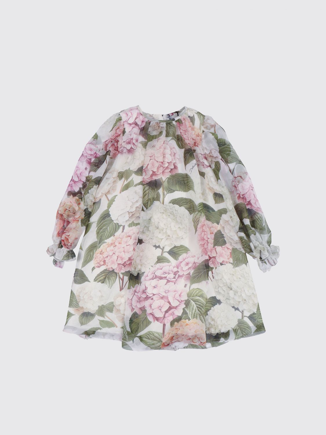 DOLCE & GABBANA Abito mini in chiffon con stampa floreale