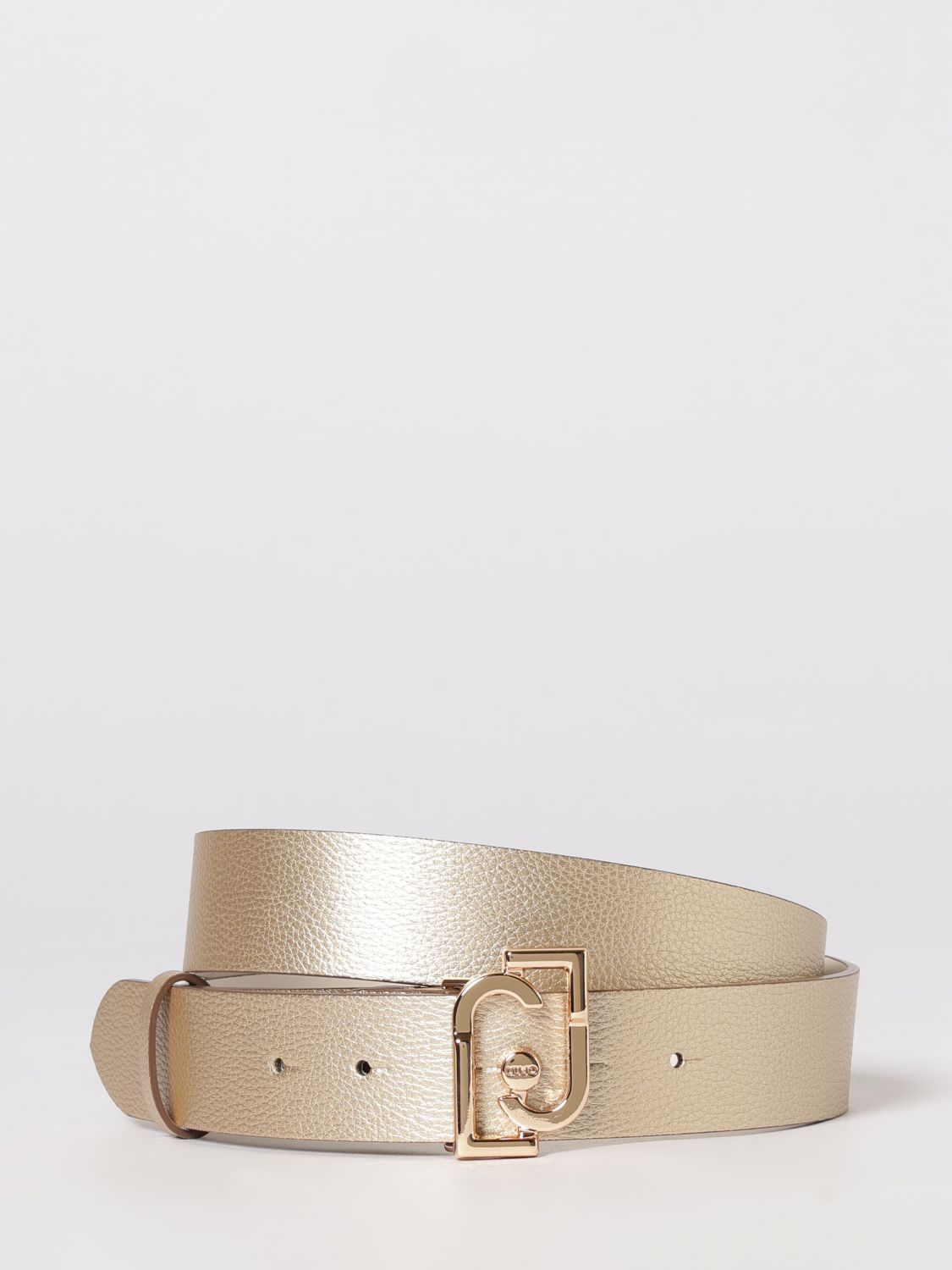 Liu Jo Grained Synthetic Leather Belt with Logo · OS
