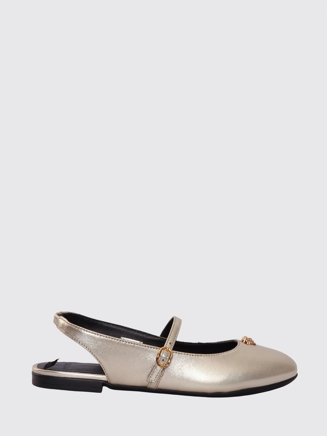 VERSACE VERSACE Laminated Leather Slingback Ballerinas　VERSACE ラミネートレザー スリングバック バレリーナ