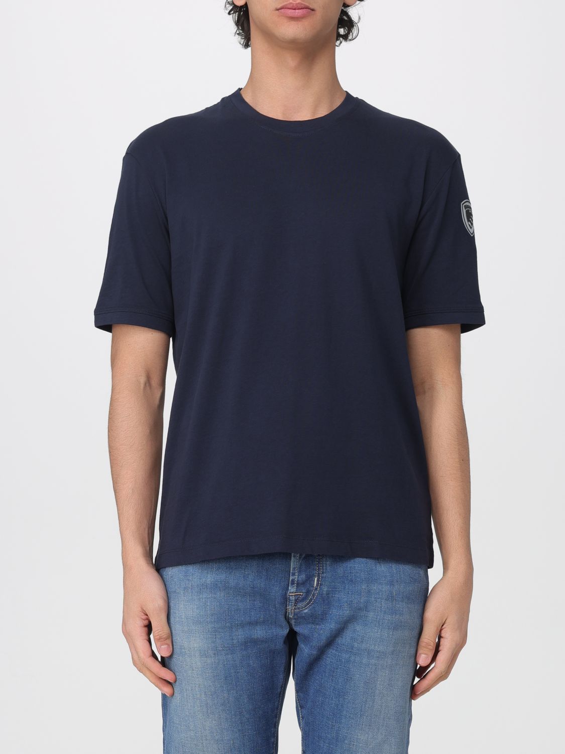 BLAUER Baumwoll-T-Shirt mit Logo