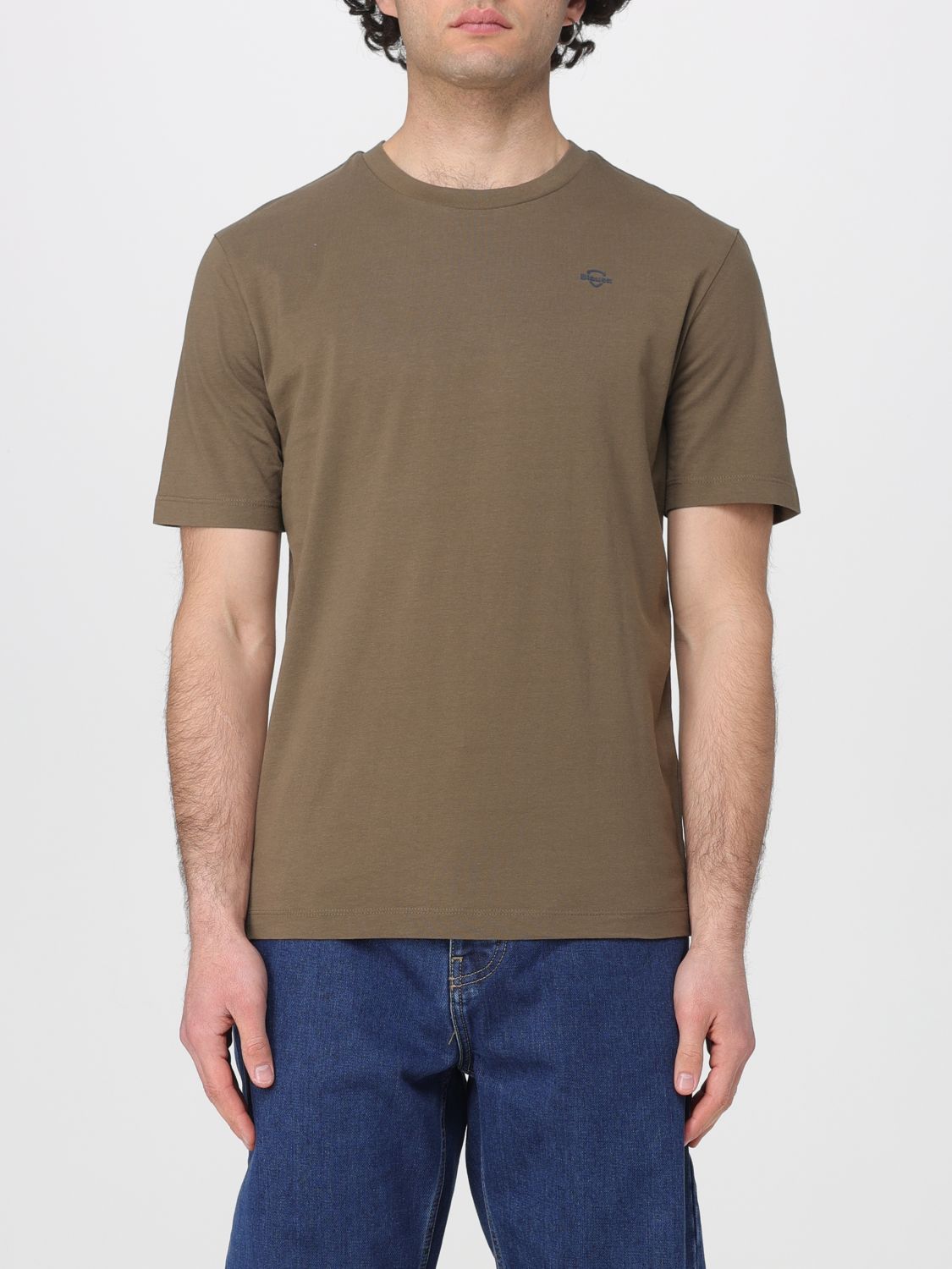BLAUER Baumwoll-T-Shirt mit Logo