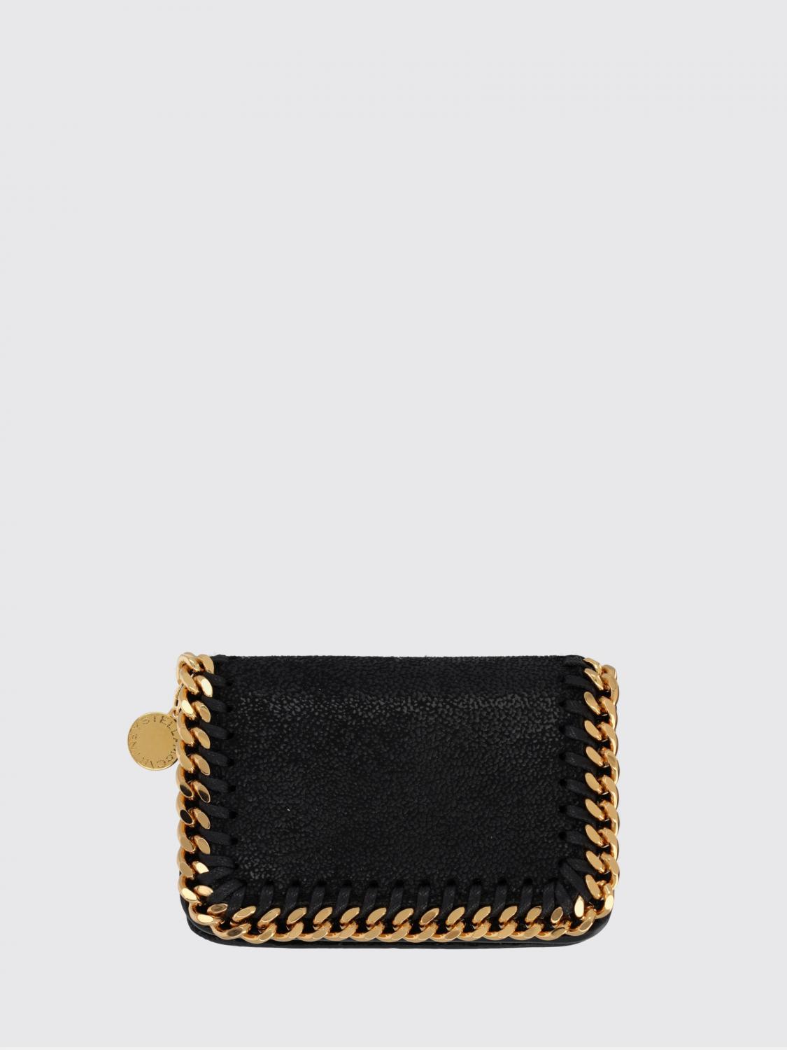STELLA MCCARTNEY Falabella Geldbörse aus geknittertem Kunstwildleder