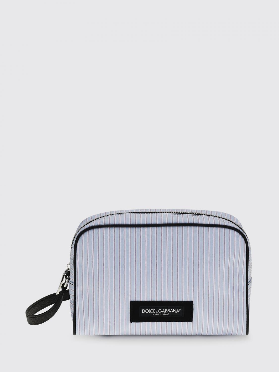 DOLCE & GABBANA Pochette In Striped Cotton Poplin