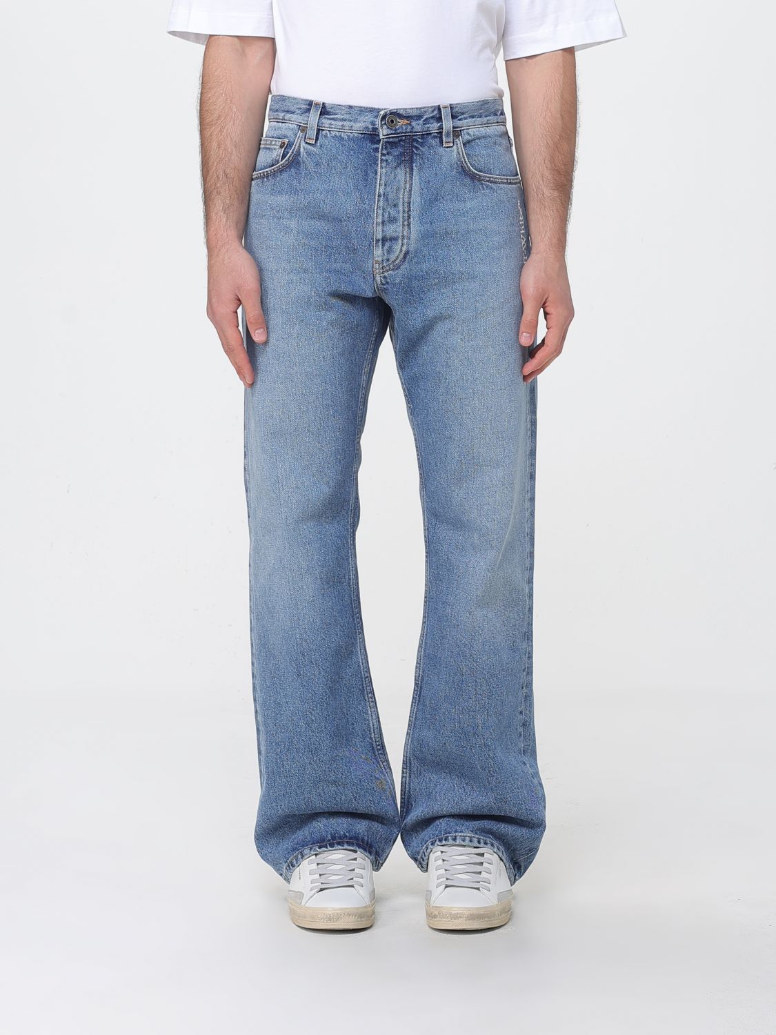 Off-White Flared Jeans In Cotton Denim　オフホワイト フレア ジーンズ (コットン デニム) Off-White