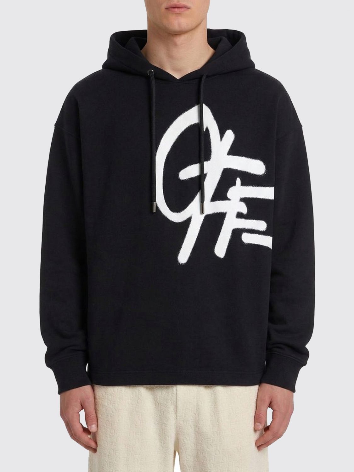 Off-White Baumwoll-Kapuzenpullover mit Logo