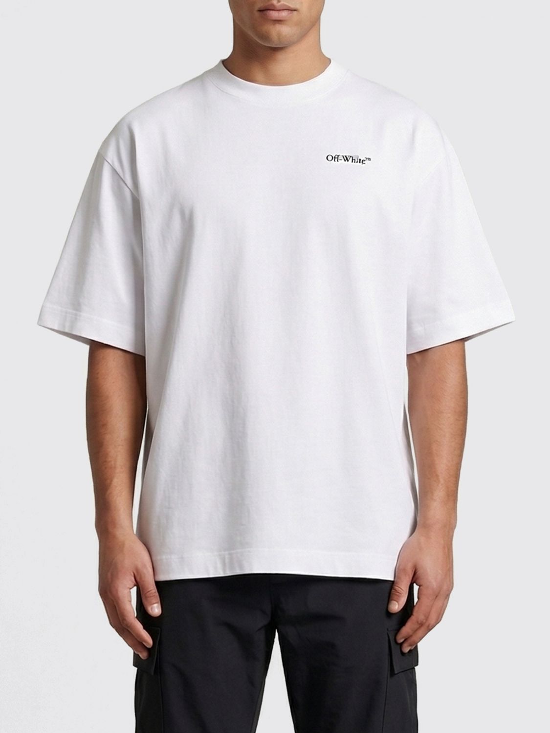 Off-White Baumwoll-T-Shirt mit Arrow-Logo