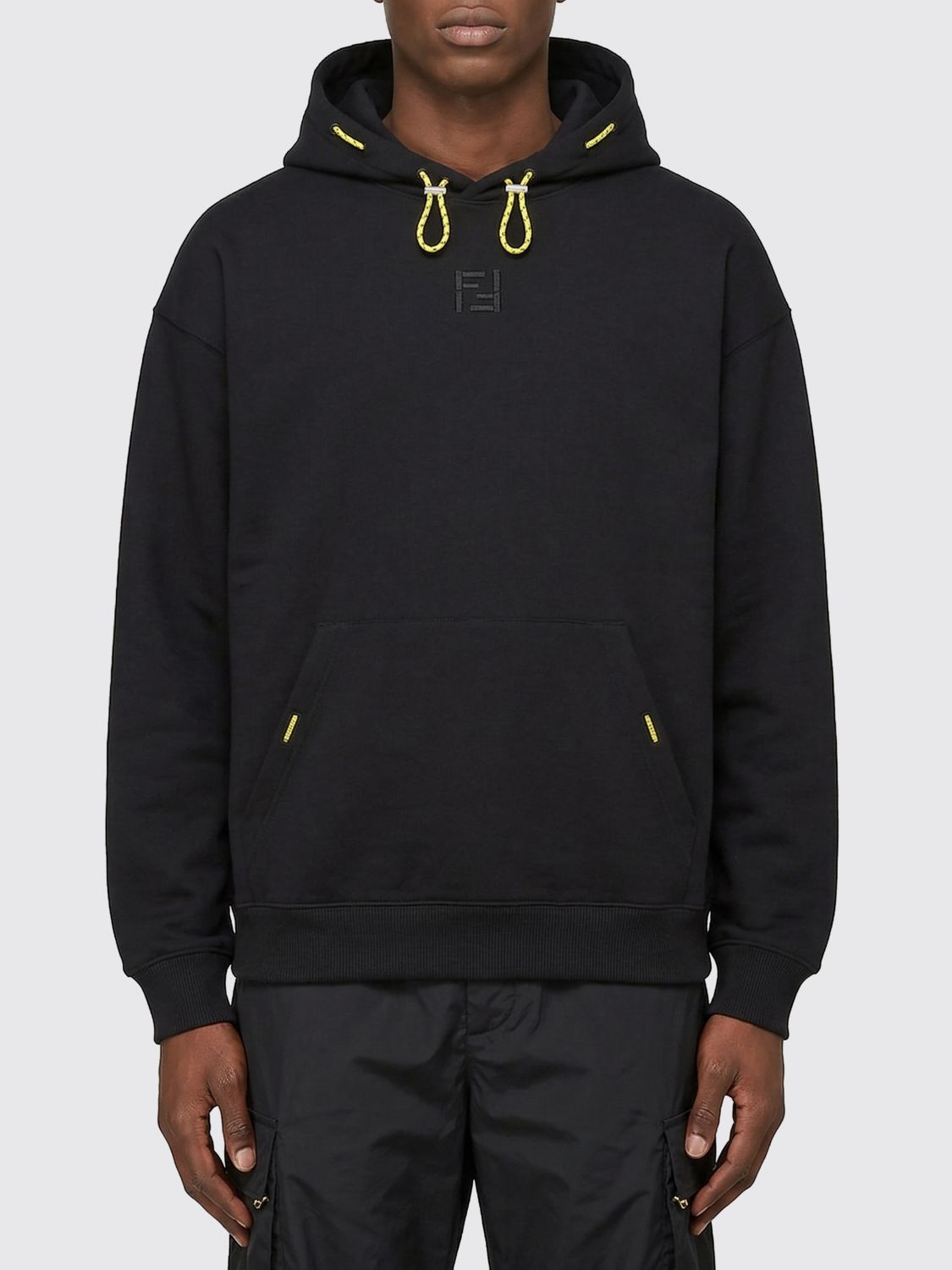 FENDI Felpa con cappuccio in cotone FF