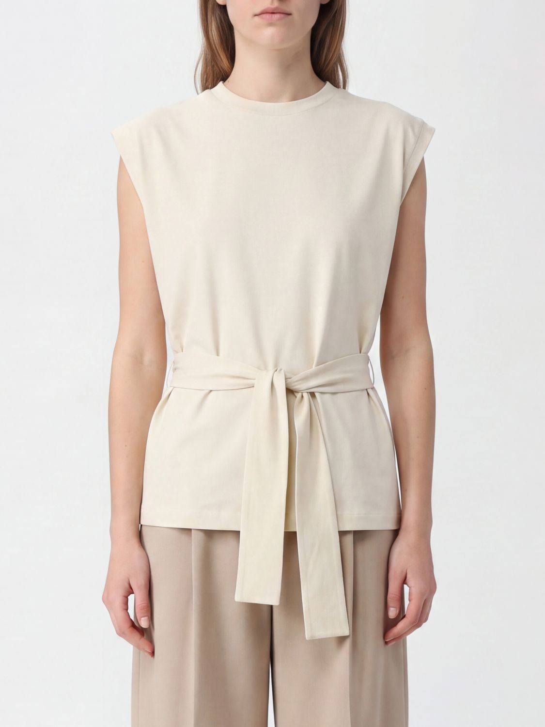 Tela Cotton T-shirts With Belt