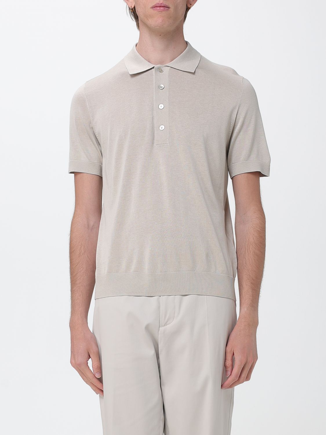 PAOLO PECORA Polo Shirt Men color Beige