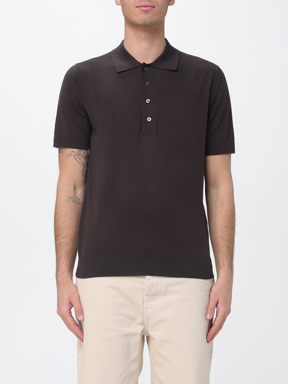 Paolo Pecora Cotton and Silk Knit Polo Shirt