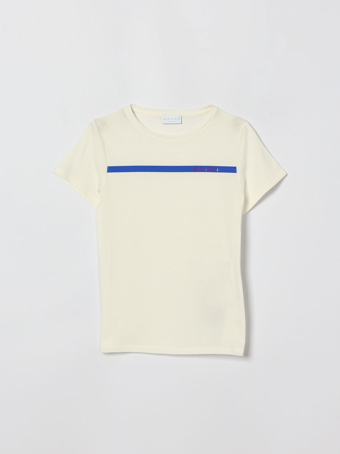 GUCCI GUCCI Cotton T-Shirt with Logo　GUCCI ロゴ入りコットン Tシャツ