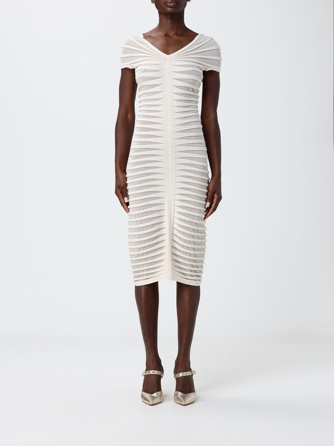 Elisabetta Franchi Viscose and Cotton Dress · 40