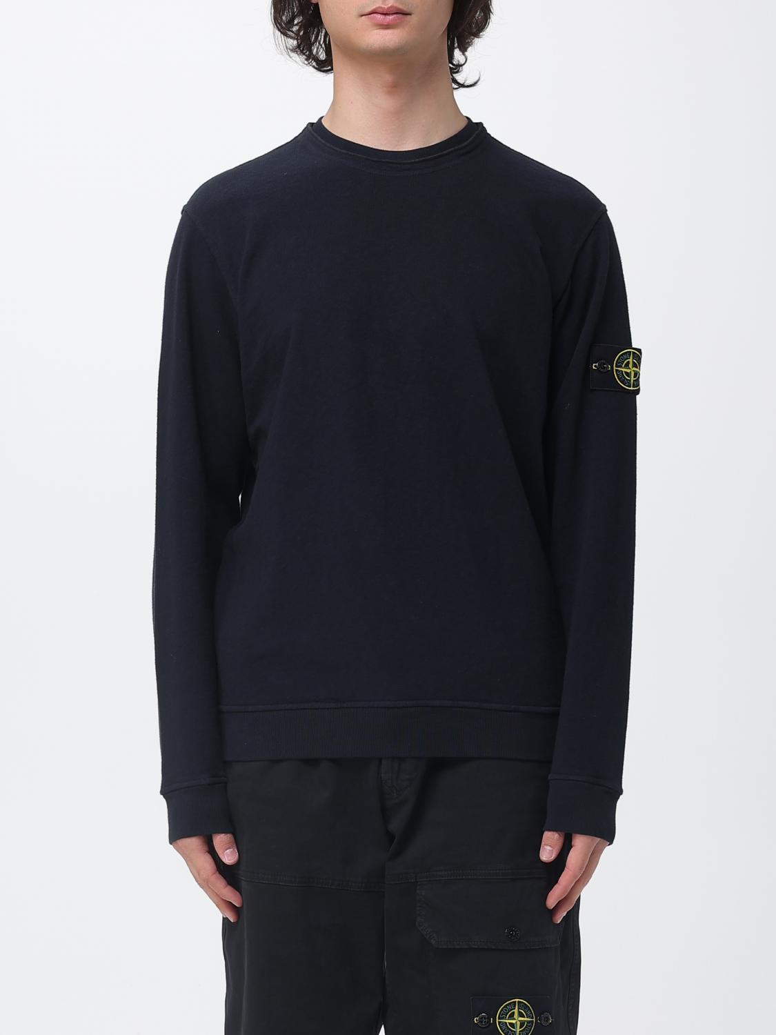 STONE ISLAND Cotton Crew Neck Sweatshirt With Logo　STONE ISLAND ロゴ入りコットン クルーネック スウェットシャツ STONE