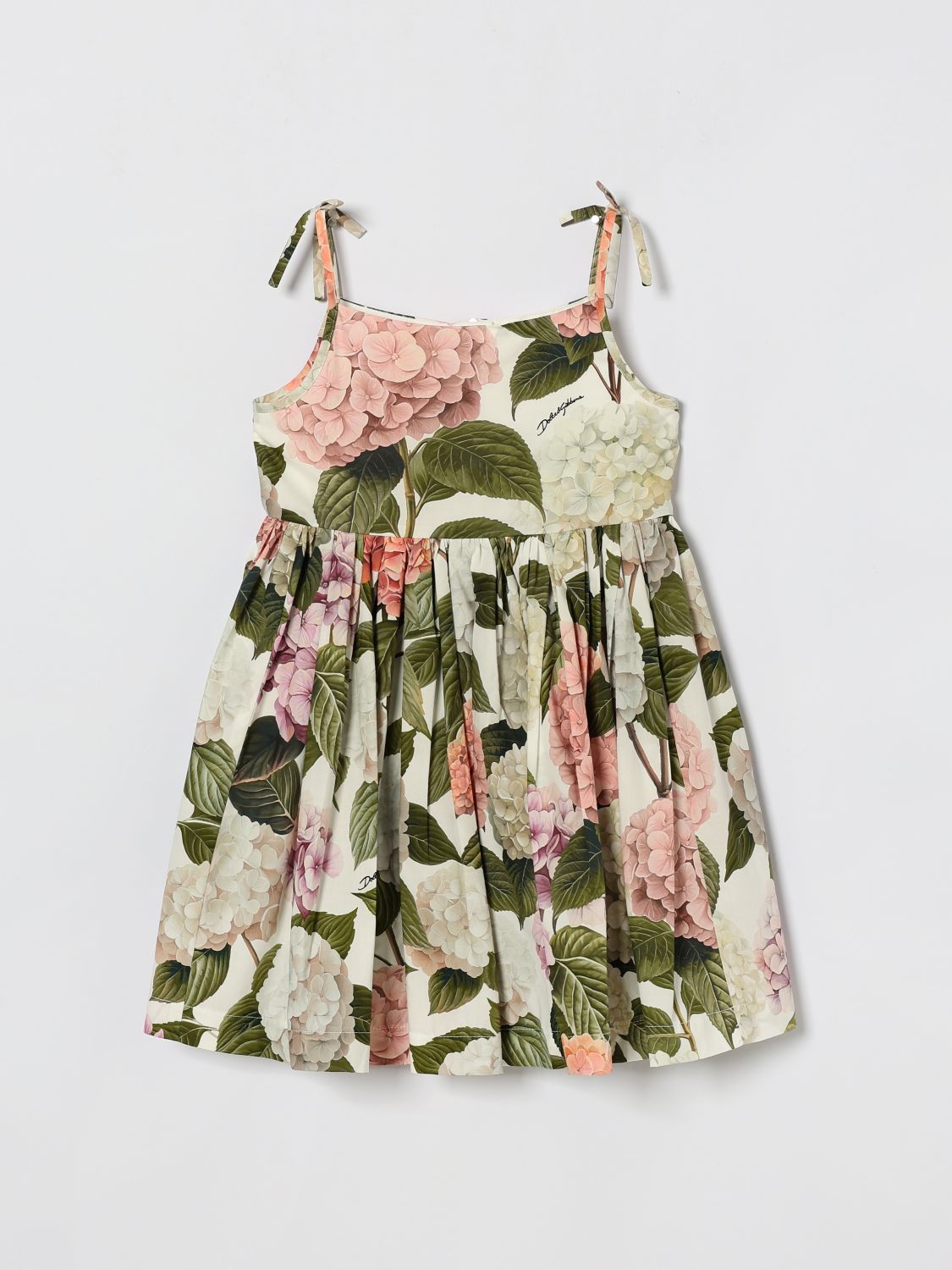 DOLCE & GABBANA Baumwollkleid mit Blumenprint