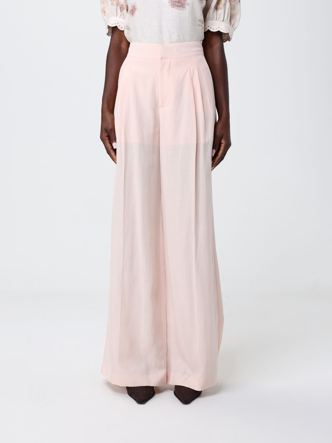 Twinset Palazzo-Hose aus Leinenmischung