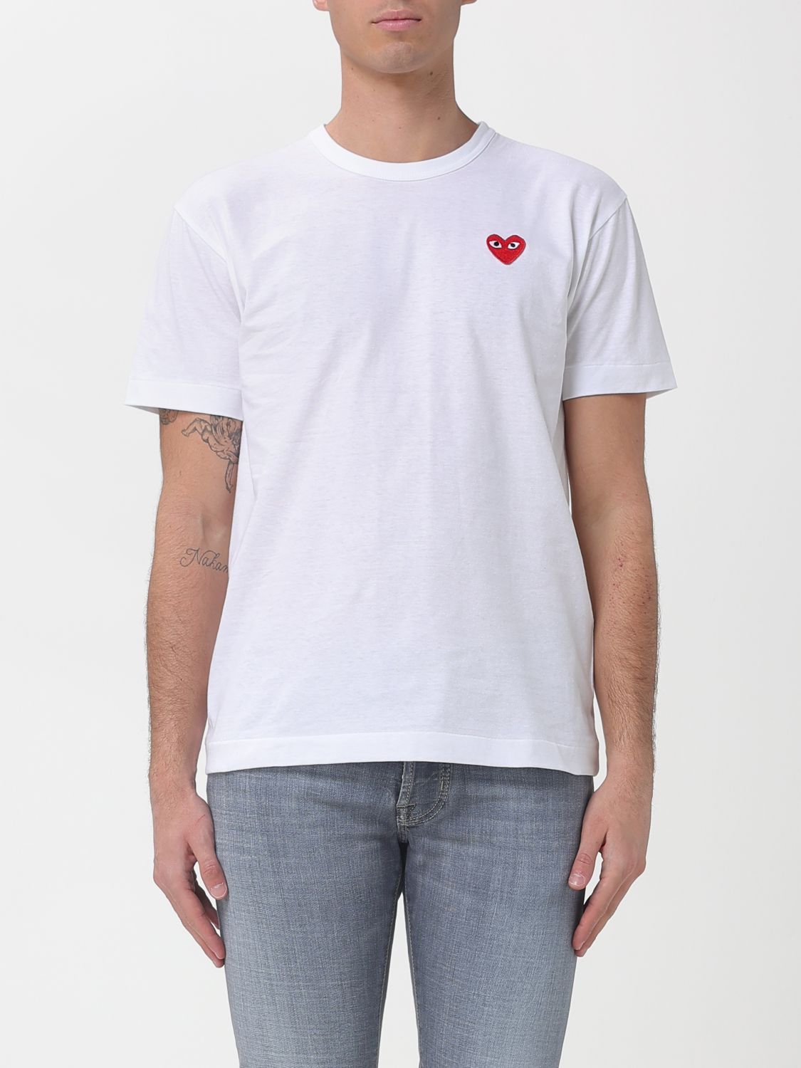 COMME DES GARÇONS PLAY Baumwoll-T-Shirt mit Logo