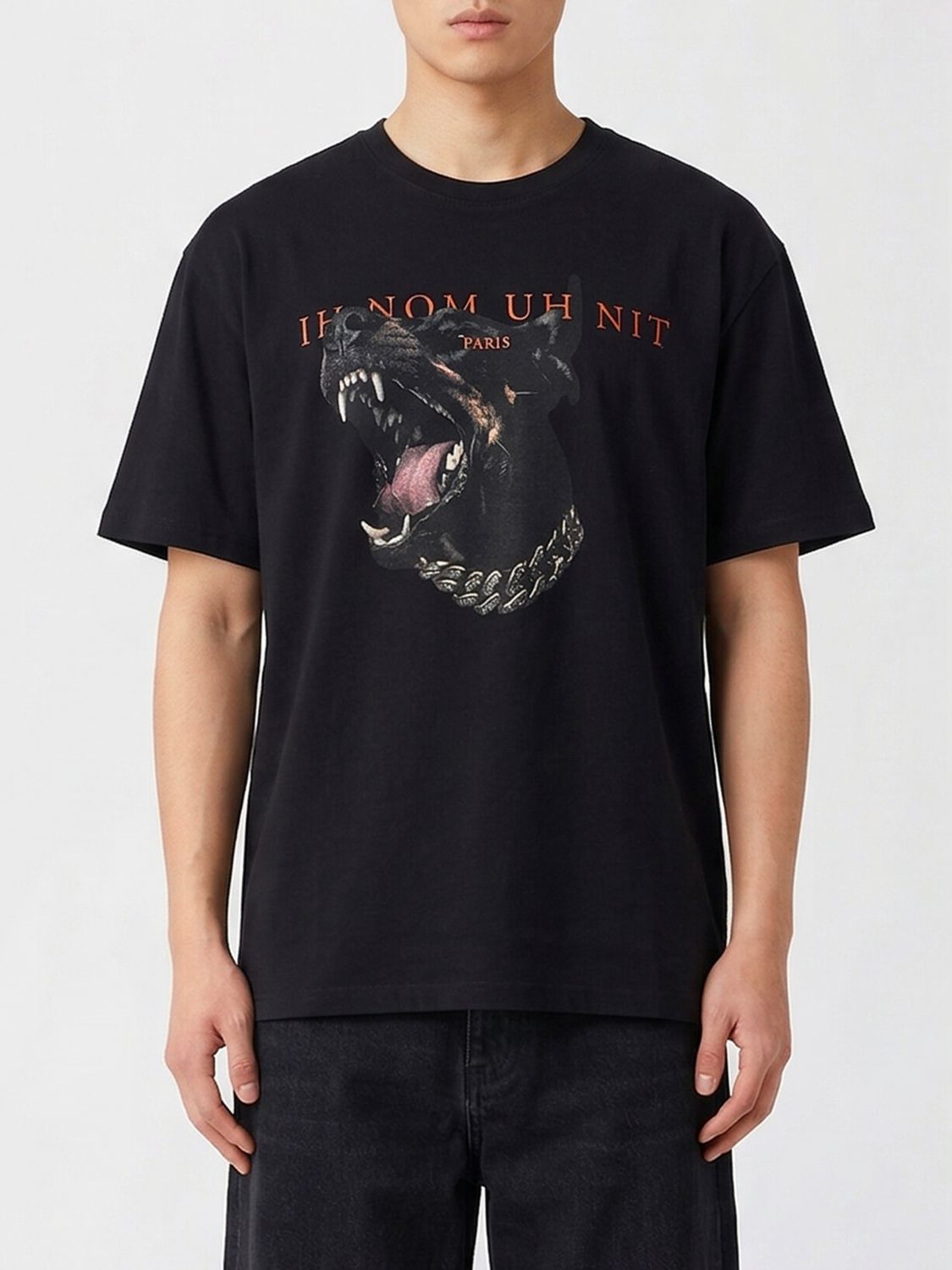 Ih Nom Uh Nit Printed Cotton T-shirt In Black