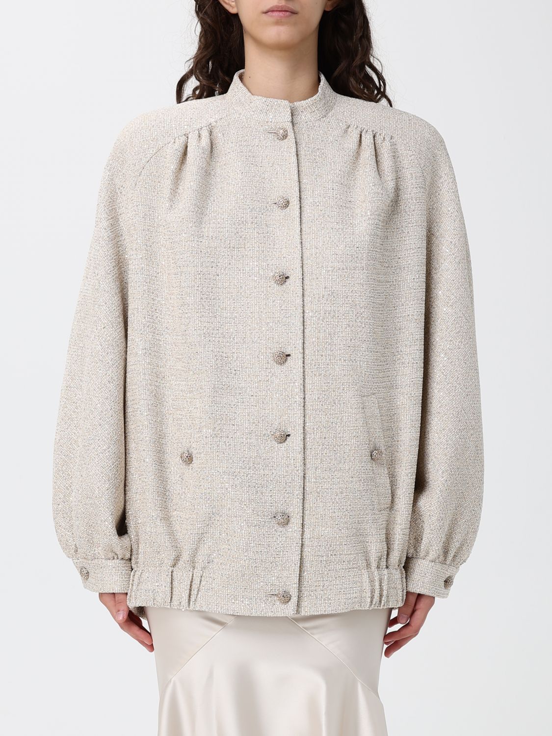 ALESSANDRA RICH Cotton Blend Bomber Jacket