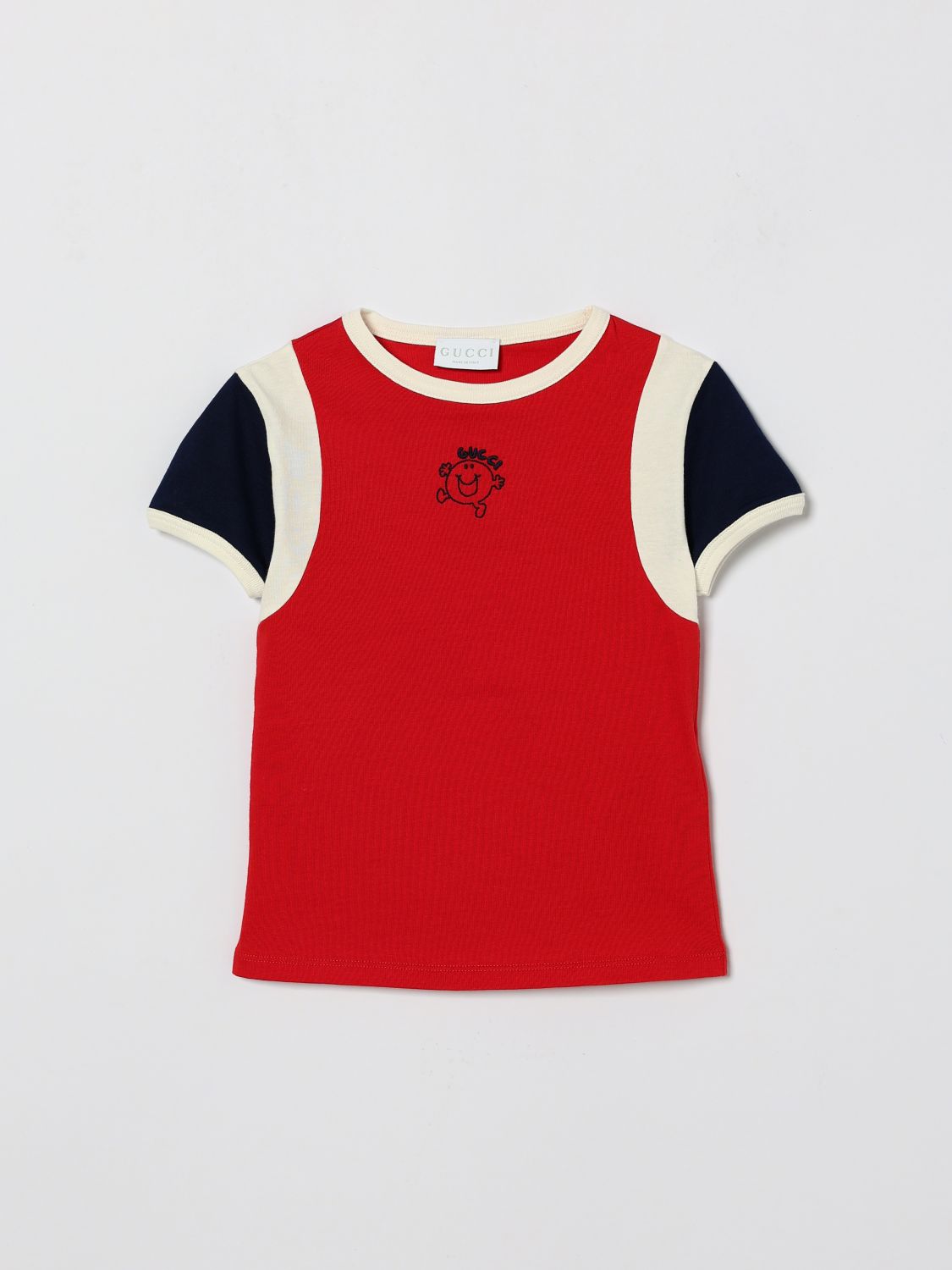 GUCCI T-shirt in cotone bicolor