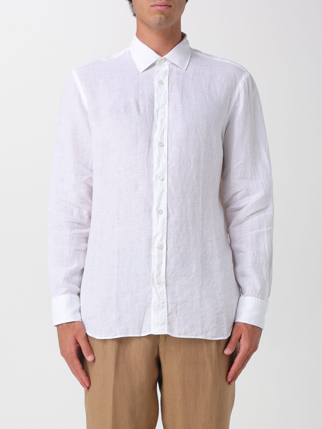 LARDINI Camicia basic in lino