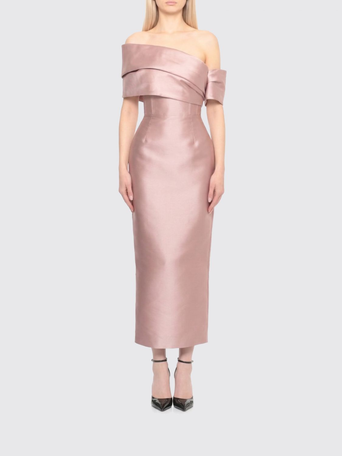 Solace London Satin Midi Dress