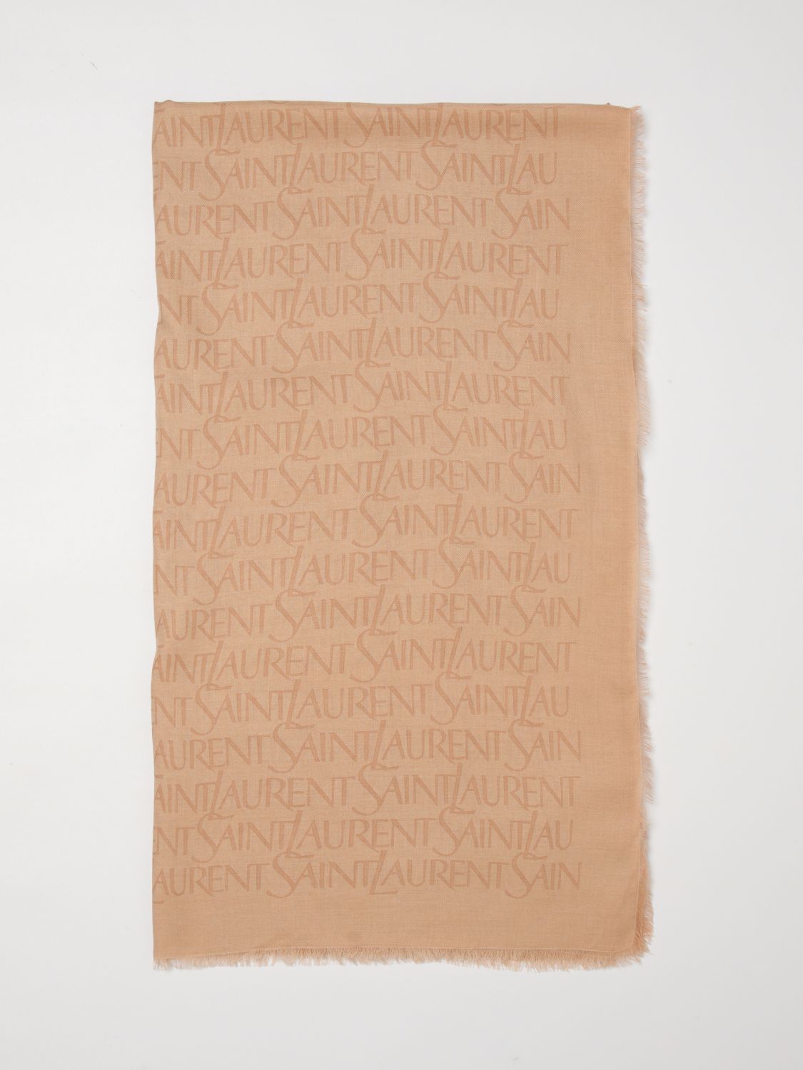 Saint Laurent SAINT LAURENT Scarf Woman color Beige　SAINT LAURENT スカーフ レディース カラー ベージュ