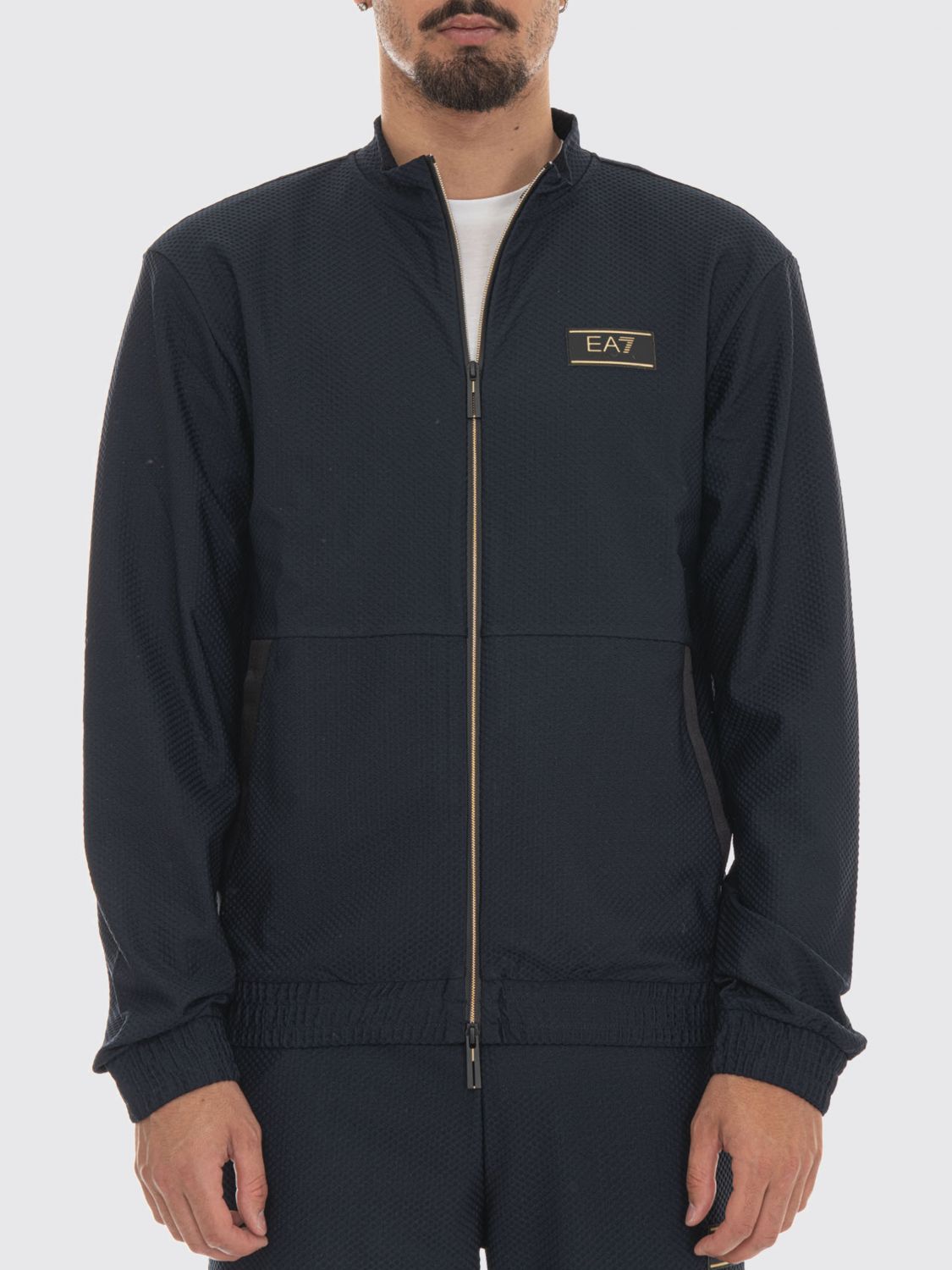 EA7 Felpa in poliestere con zip