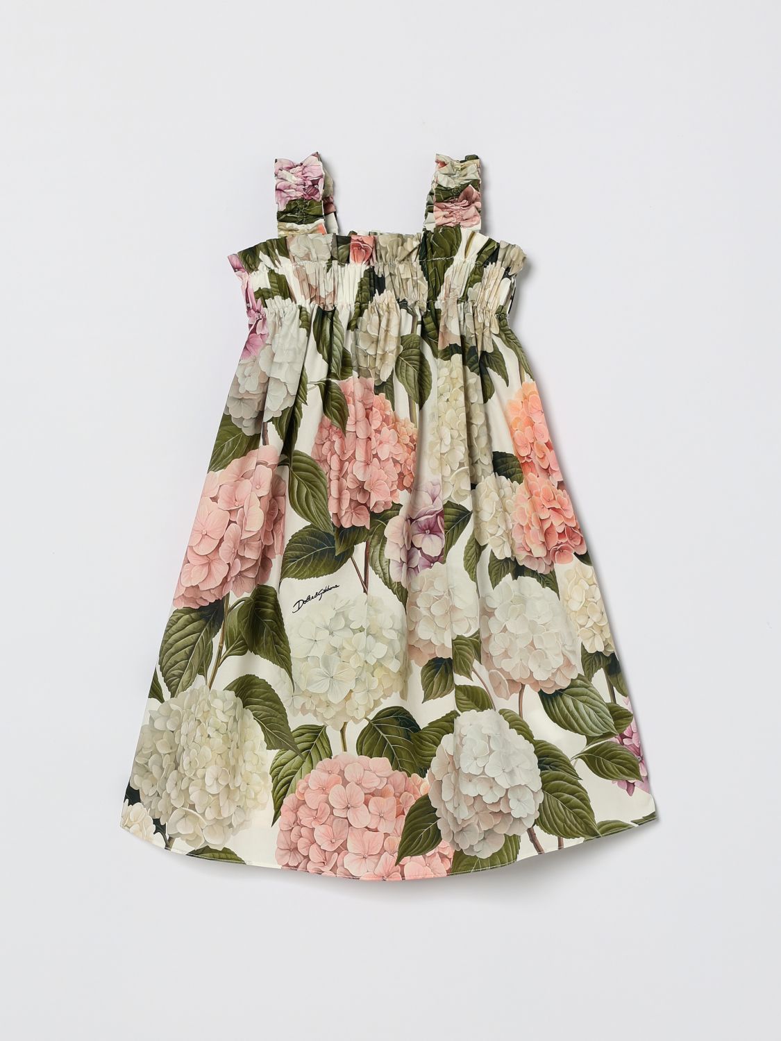 DOLCE & GABBANA Baumwollkleid mit Blumenprint