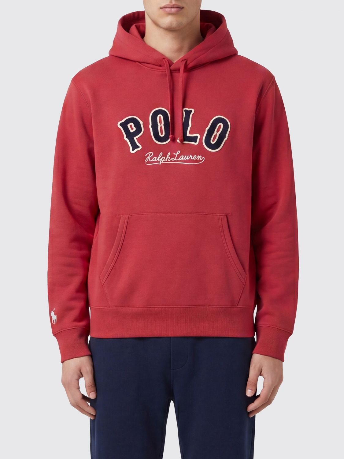 POLO RALPH LAUREN Felpa con cappuccio in misto cotone con logo
