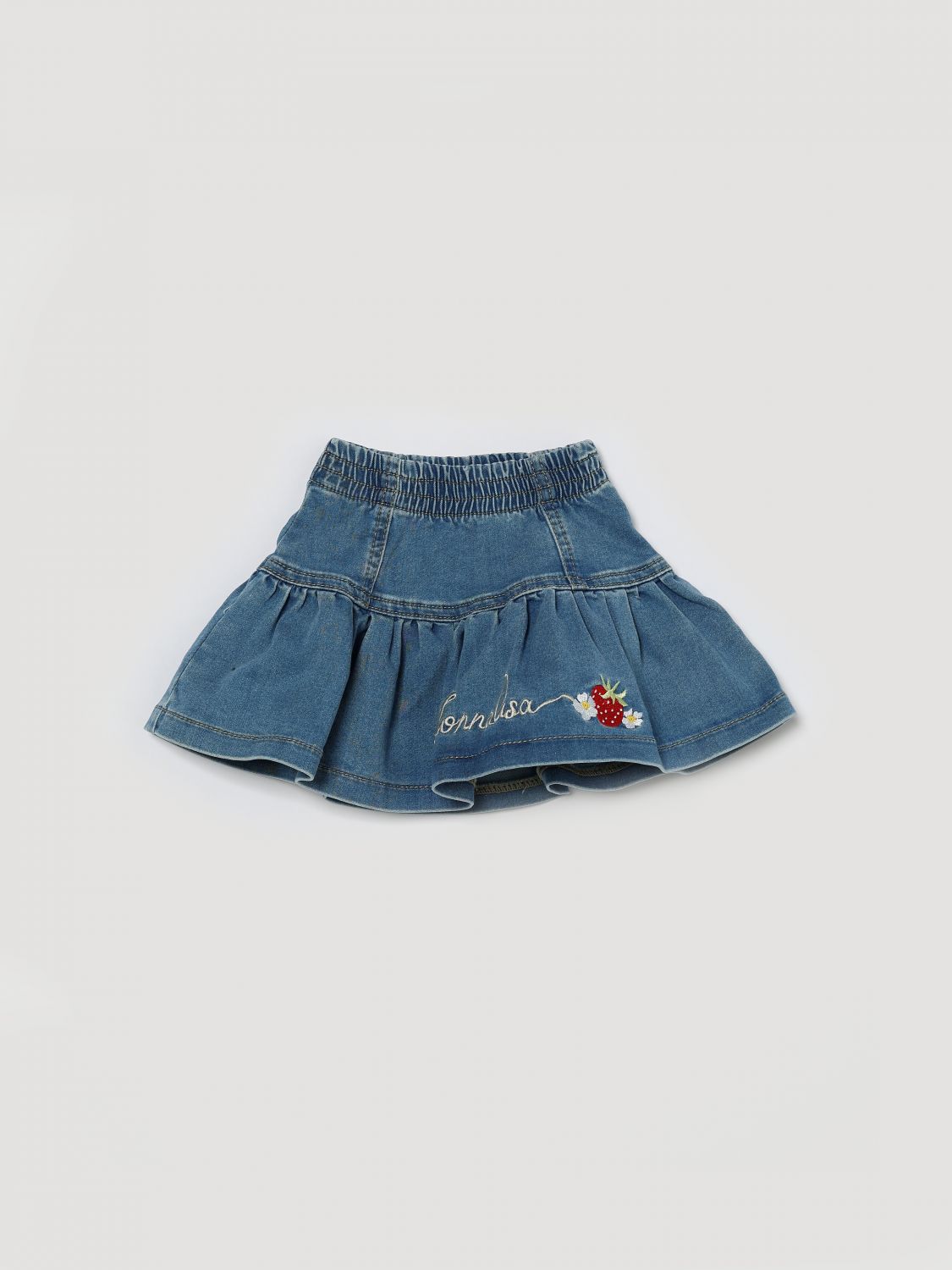 MONNALISA Baumwolldenimrock mit gesticktem Logo