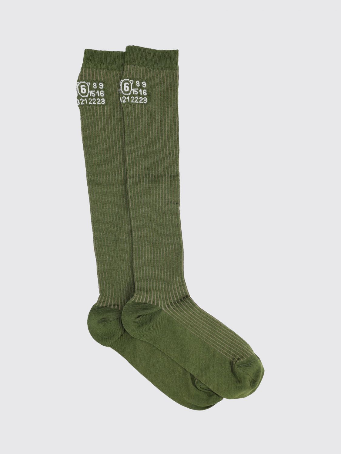 MM6 MAISON MARGIELA Calze in cotone a coste stretch