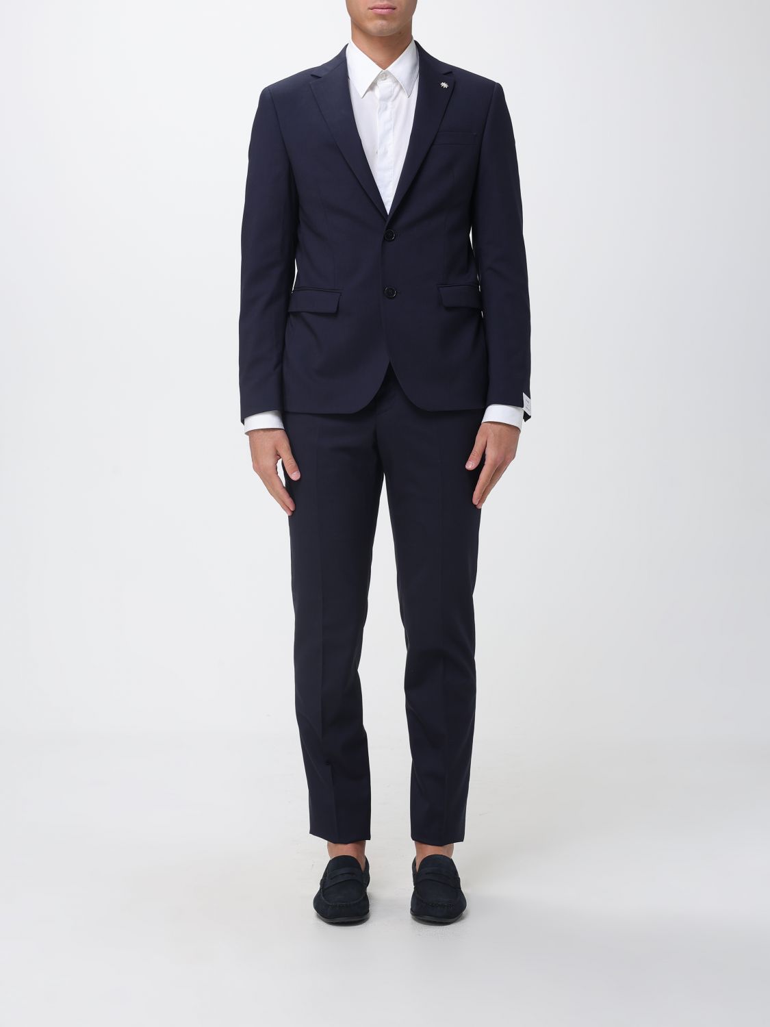 MANUEL RITZ Single-Breasted Stretch Wool Suit
