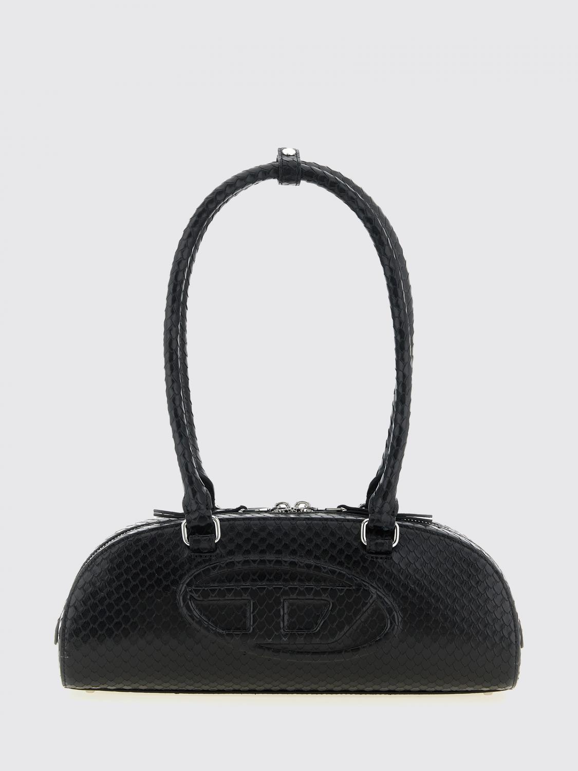 DIESEL 1dr Dome Bag with Print in Leather　DIESEL 1dr ドームバッグ プリント レザー DIESEL