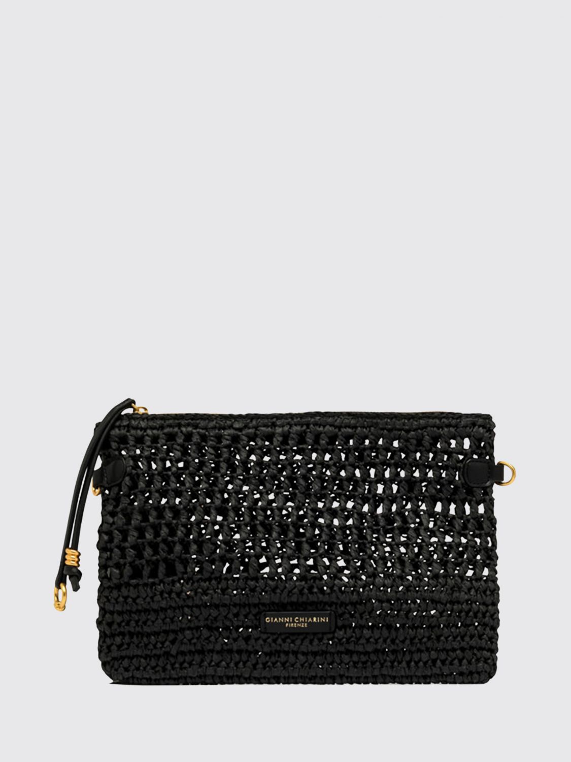GIANNI CHIARINI Pouch Nefeli in rafia crochet