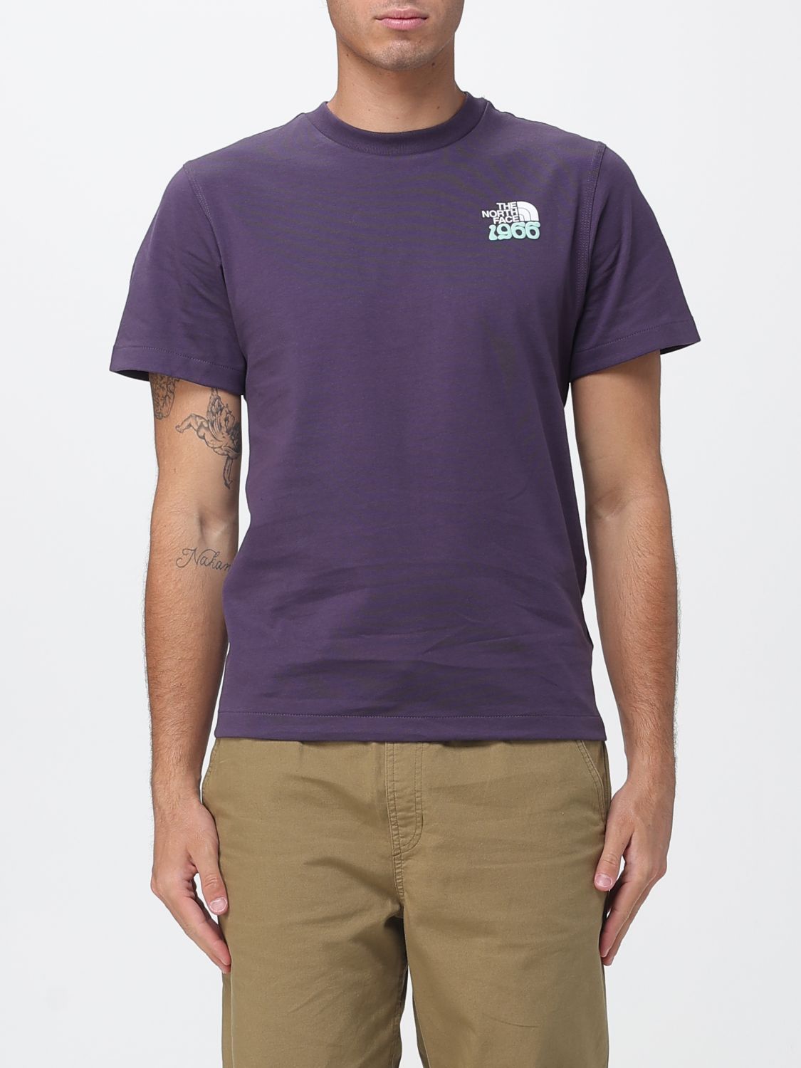 THE NORTH FACE Rundhals-T-Shirt aus Baumwolle mit Logo-Print