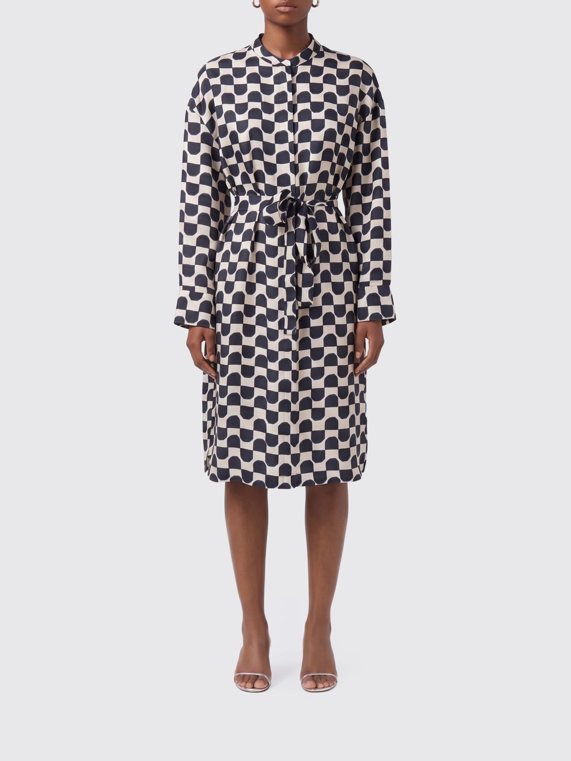 's Max Mara Printed Silk Chemisier Dress In Blue