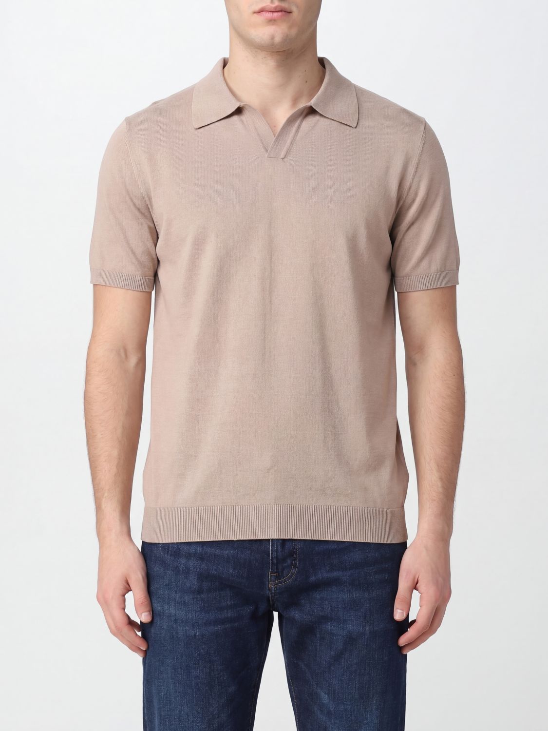 ROBERTO COLLINA Polo Shirt Men color Nude