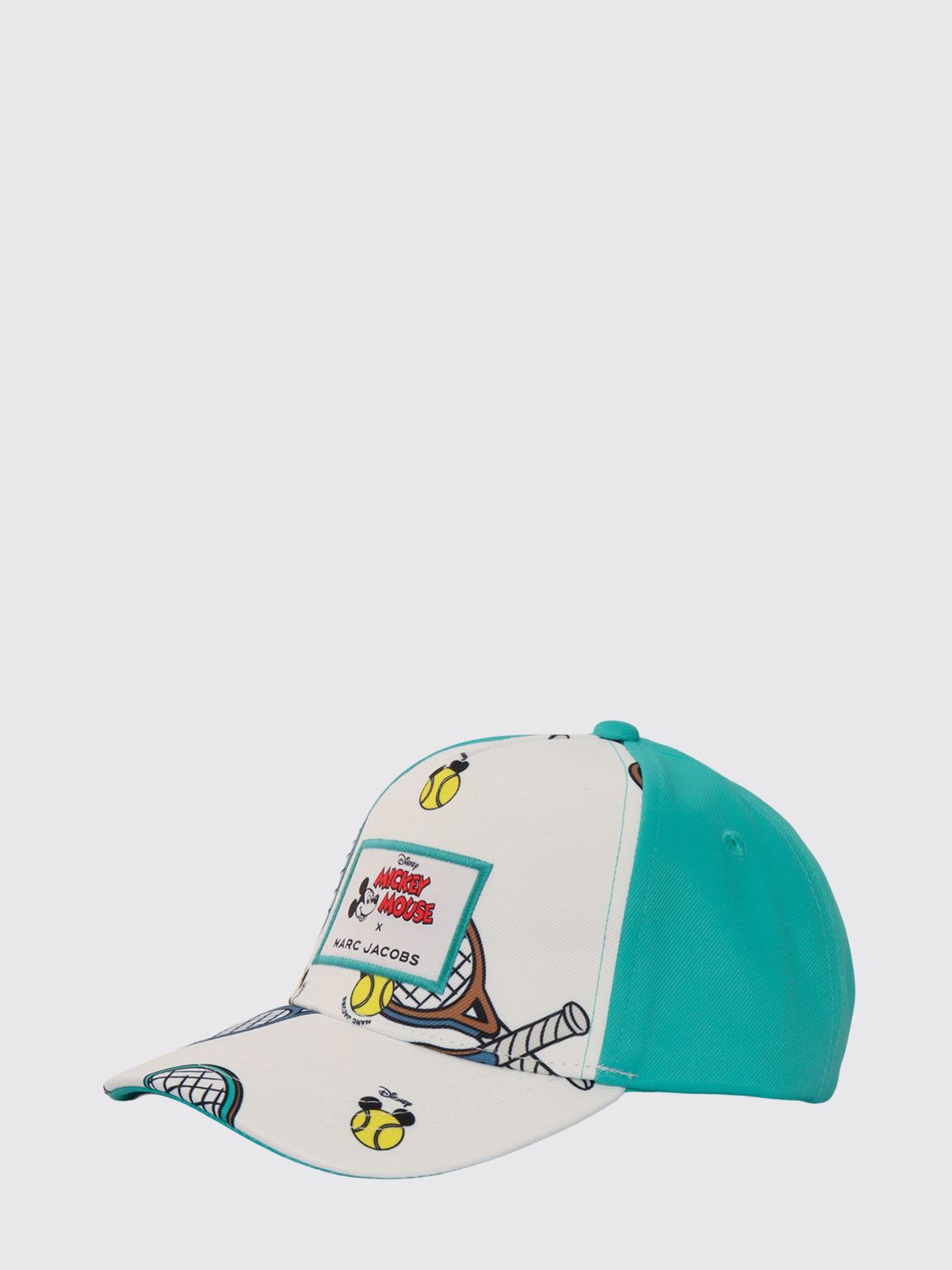 Marc Jacobs Little Mickey Mouse X Printed Cotton Hat In Green