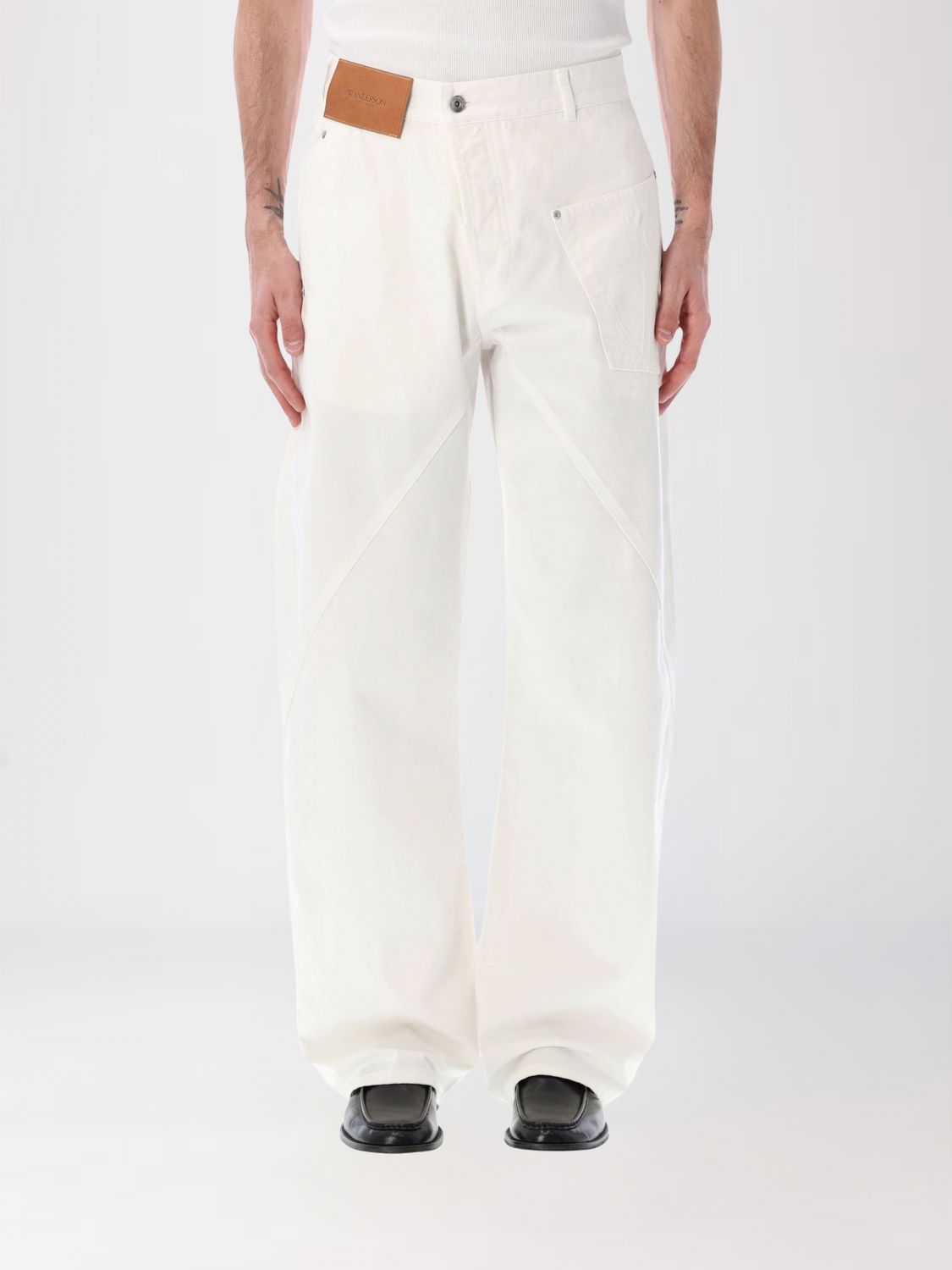 JW ANDERSON Twisted Workwear Wide-Leg Denim Jeans　JW ANDERSON ツイスト ワークウェア ワイドレッグ デニム ジーンズ JW