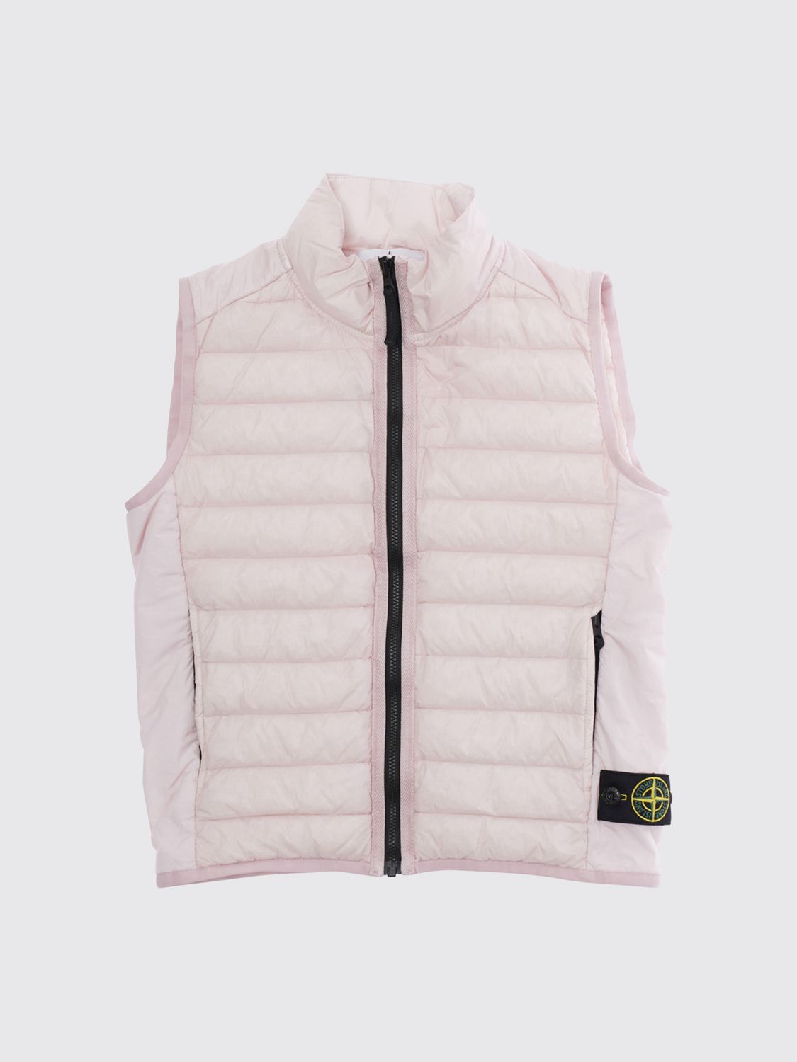 STONE ISLAND JUNIOR Gilet trapuntato in nylon imbottito