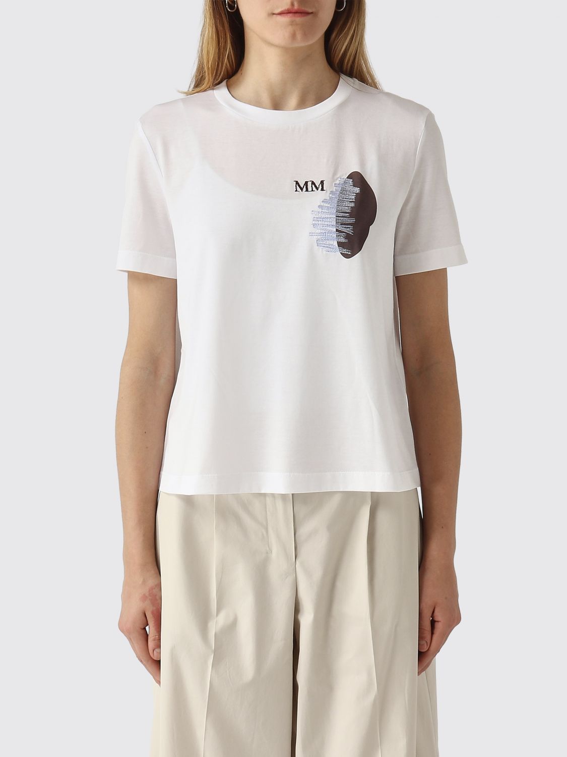 Mm Max Mara Printed Cotton T-Shirt
