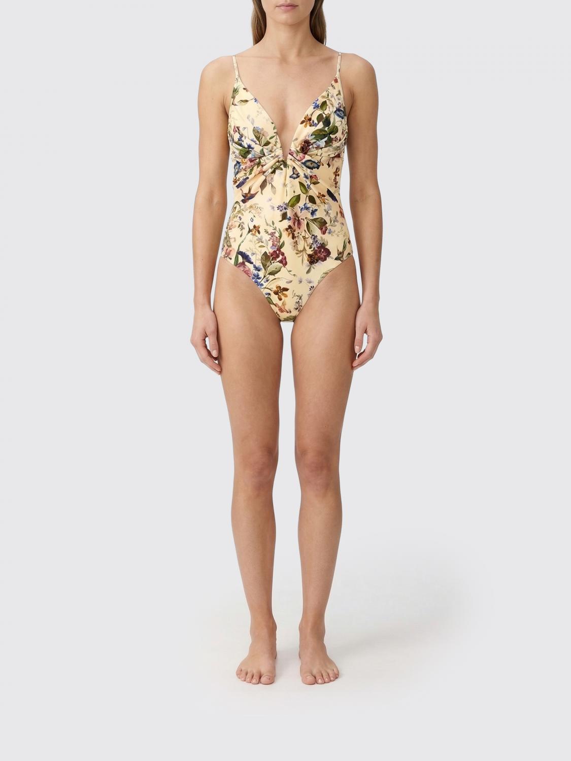 ZIMMERMANN Floral Print Polyester One-Piece Swimsuit　ZIMMERMANN フローラルプリント ポリエステル ワンピース水着 ZIMMERMANN