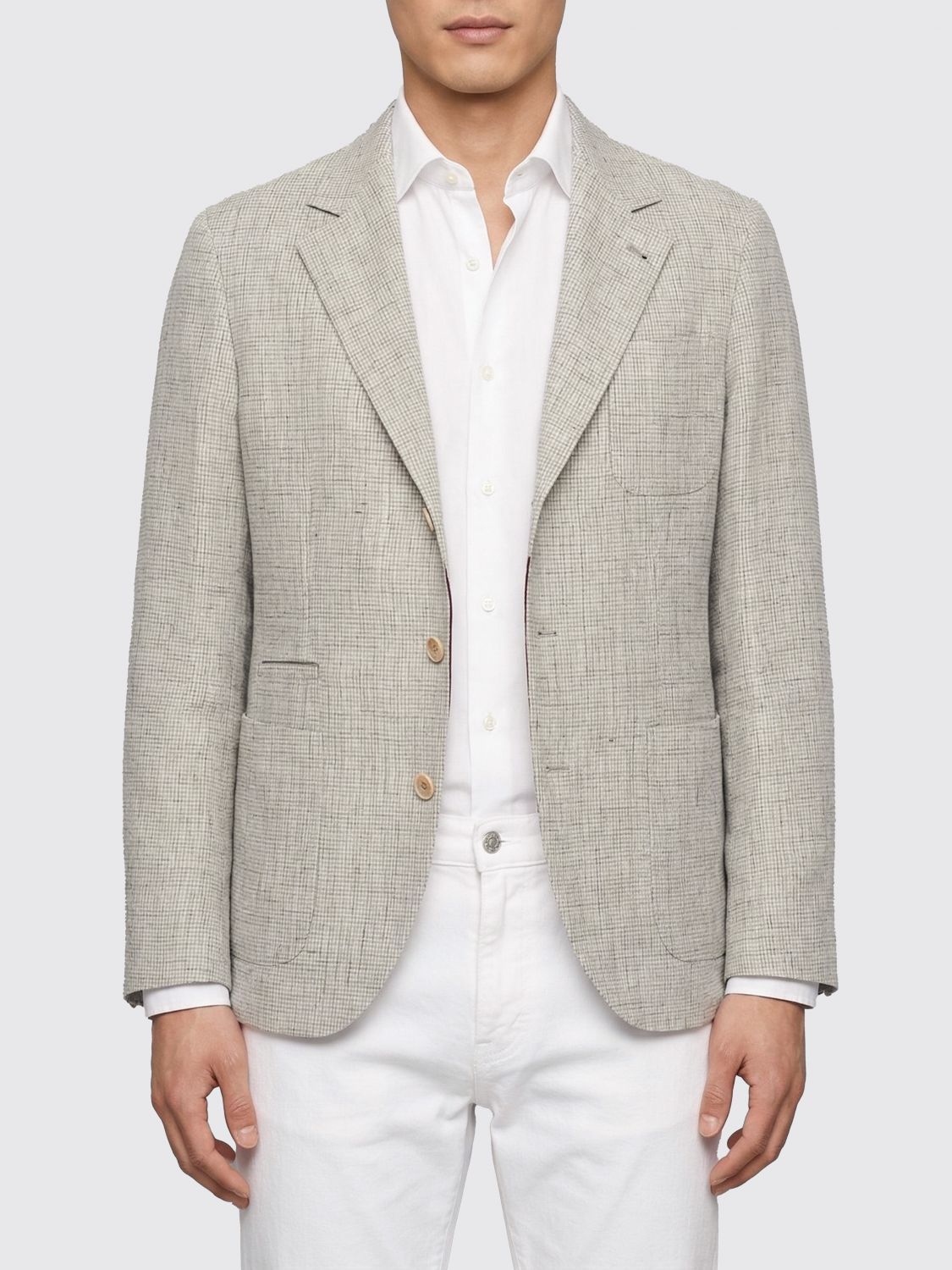 BRUNELLO CUCINELLI Einreihiger Leinenblazer