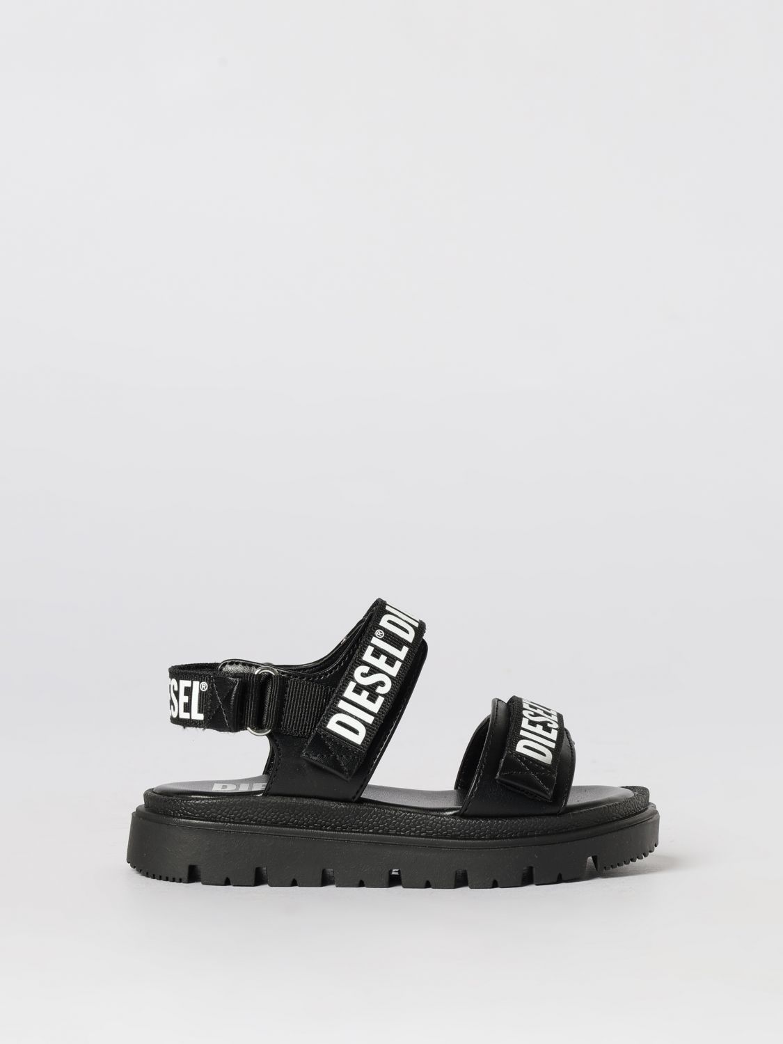 DIESEL D-Santap Polyurethane Sandal with Printed Logo　DIESEL D-Santap ポリウレタン サンダル プリントロゴ入り DIESEL