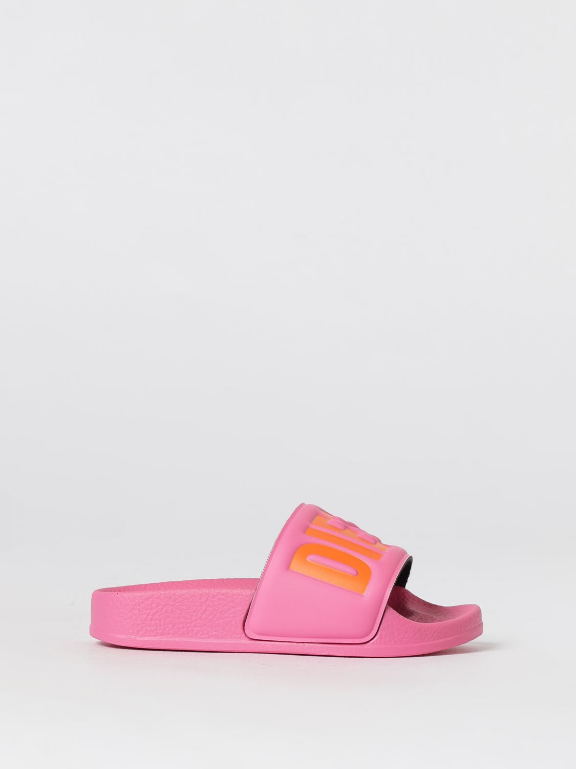 DIESEL Gummi-Sliders mit Logoprint