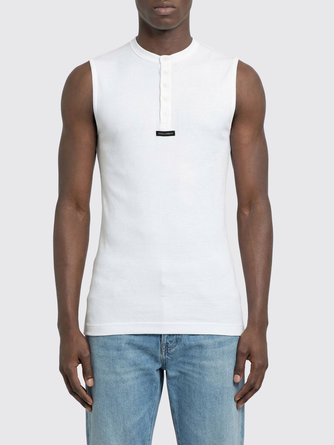 DOLCE & GABBANA Baumwoll-Tanktop mit Logo