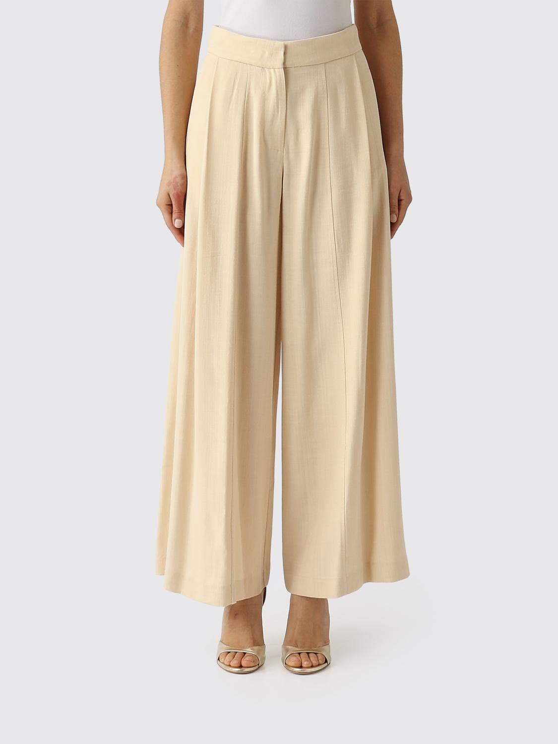 Meimeij Viscose Palazzo Trousers In Yellow