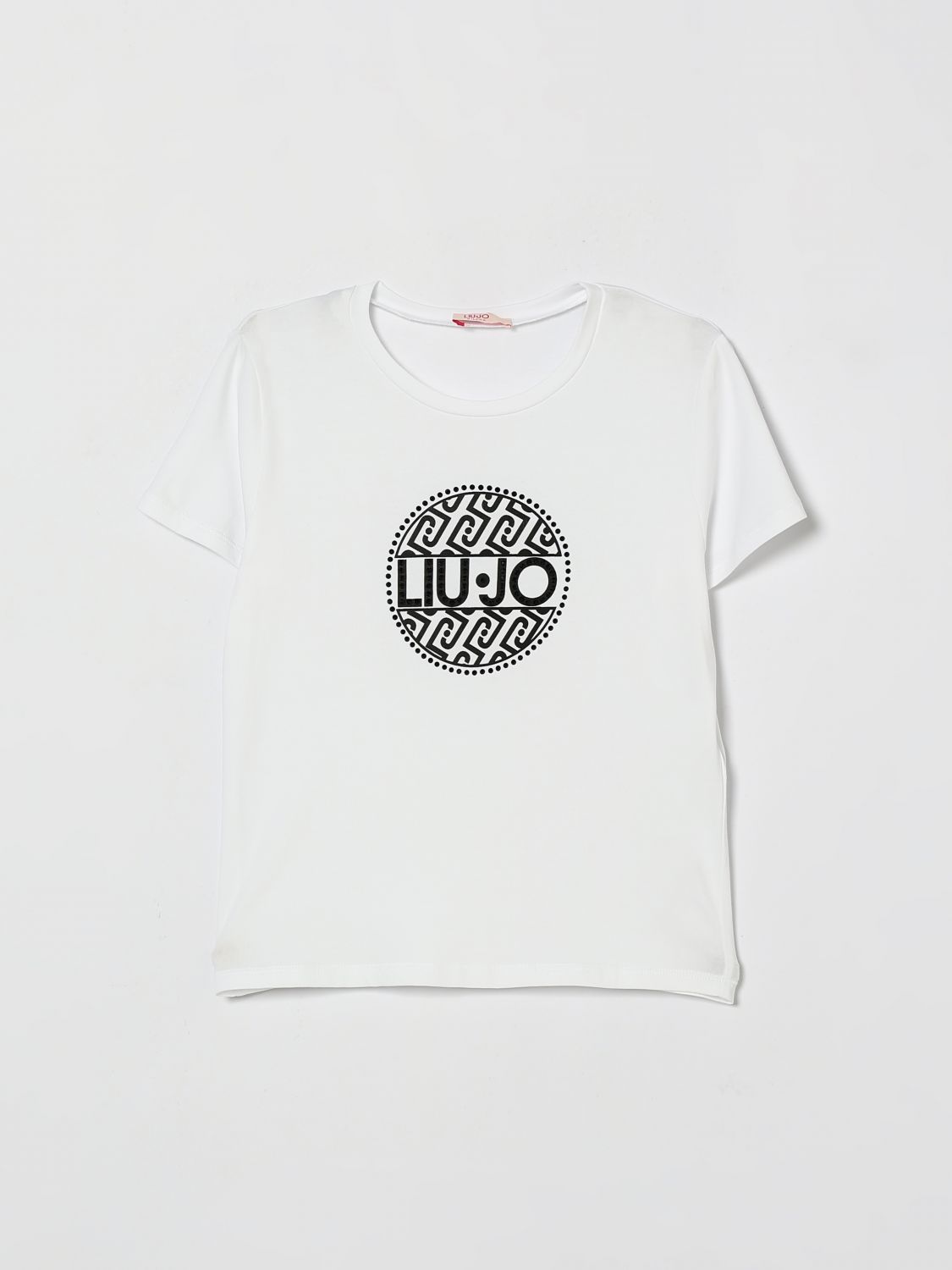 LIU JO Baumwoll-T-Shirt mit Strass-Logo