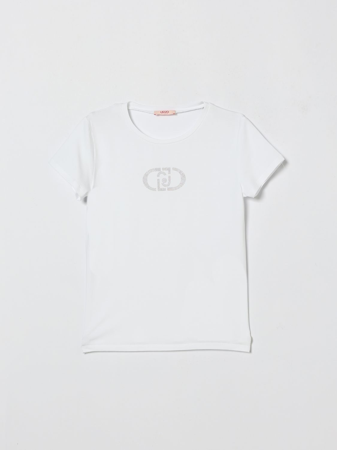 LIU JO Baumwoll-T-Shirt mit Strass-Logo
